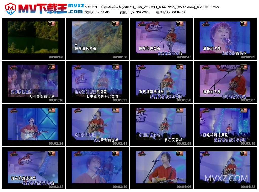 许巍-坐看云起(演唱会)_国语_流行歌曲_MA407285